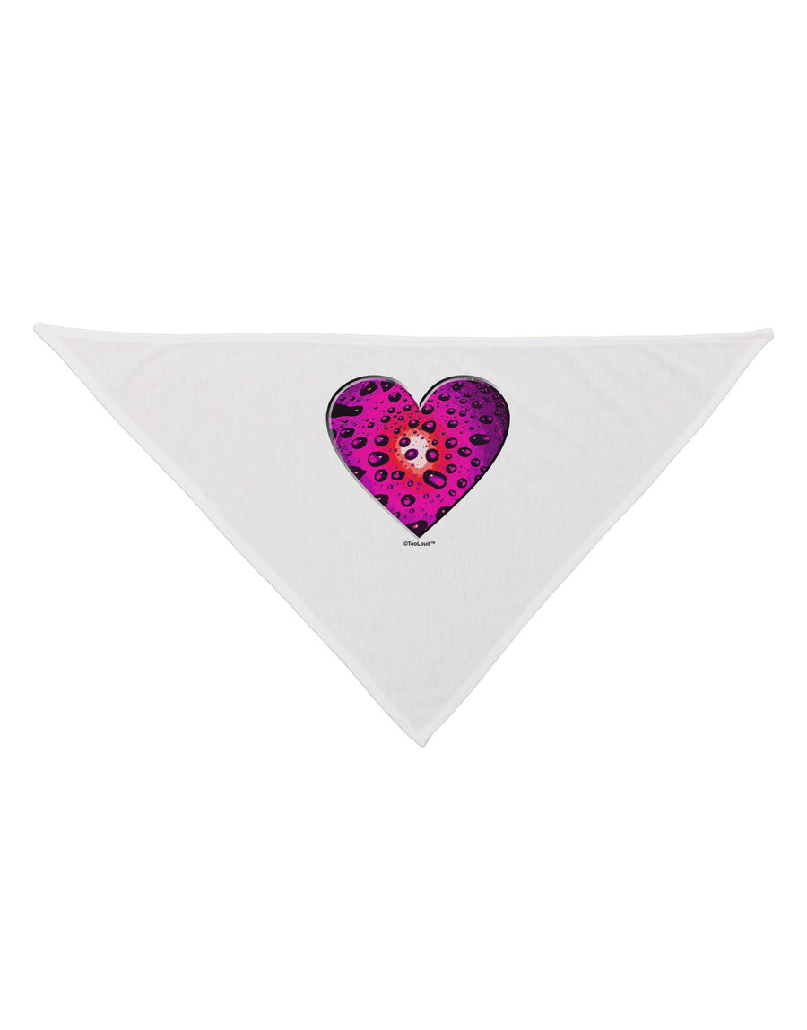 Water Droplet Heart Magenta Dog Bandana 26 by TooLoud-Dog Bandana-TooLoud-White-One-Size-Fits-Most-Davson Sales