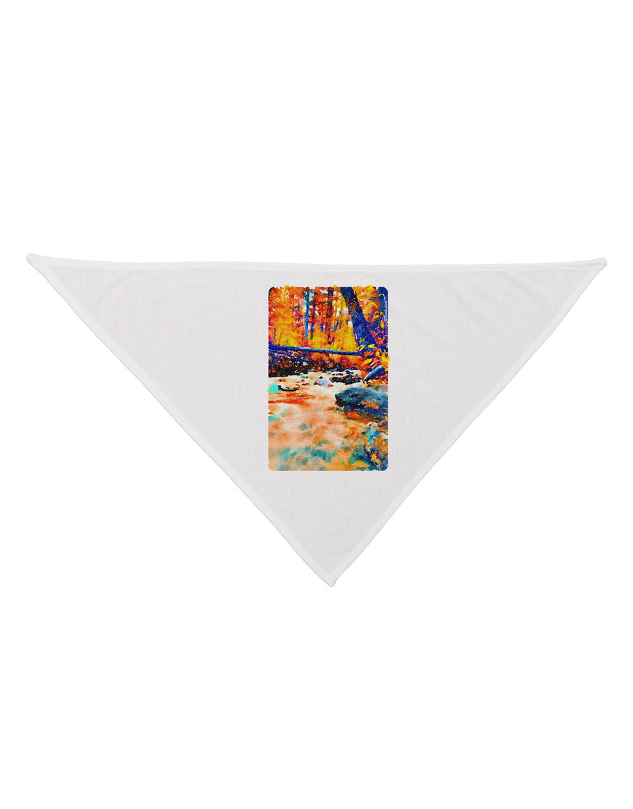 Mt Shavano Colorado Watercolor Dog Bandana 26-Dog Bandana-TooLoud-White-One-Size-Fits-Most-Davson Sales