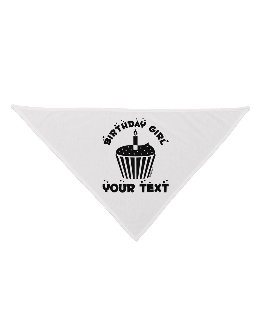 Personalized Birthday Girl Cupcake -Customizable- Name Dog Bandana 26-Dog Bandana-TooLoud-White-One-Size-Fits-Most-Davson Sales