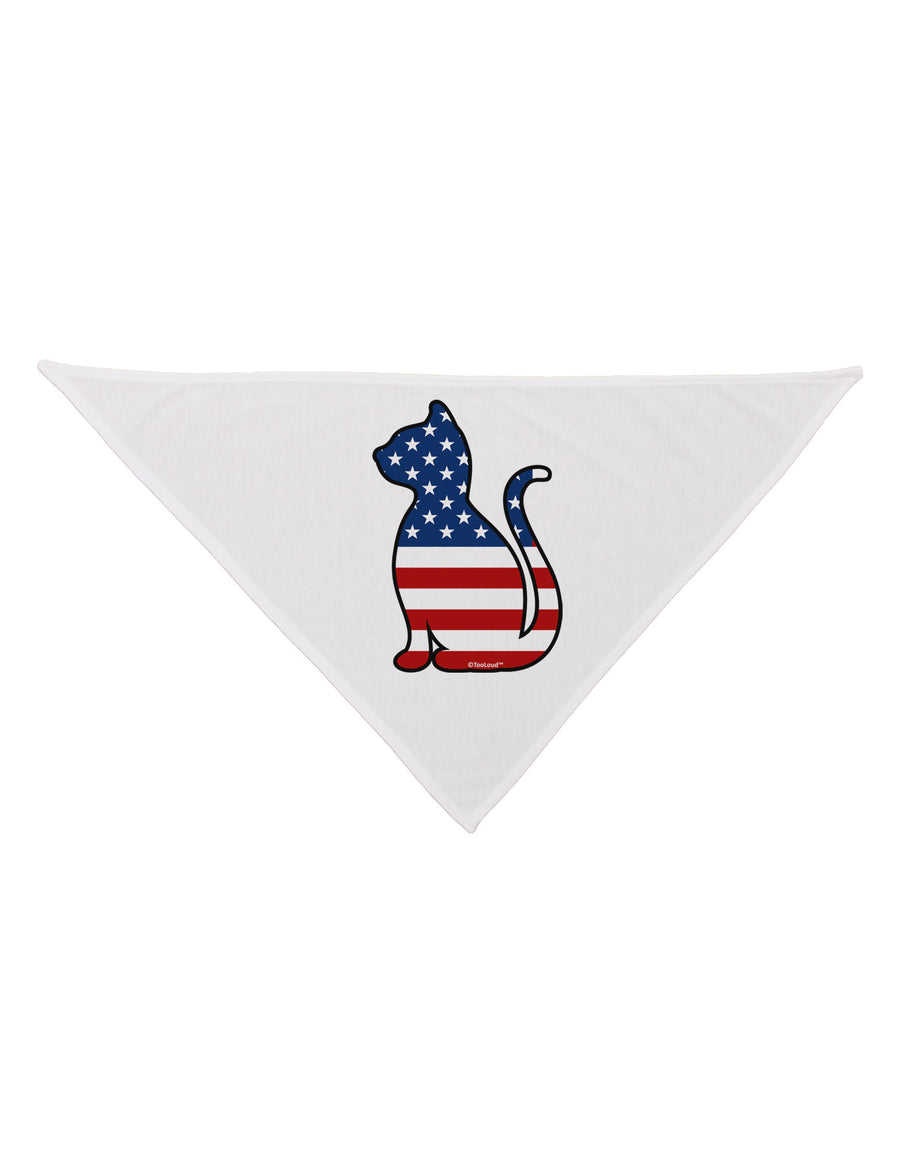 Patriotic Cat Design Dog Bandana 26 by TooLoud-Dog Bandana-TooLoud-White-One-Size-Fits-Most-Davson Sales