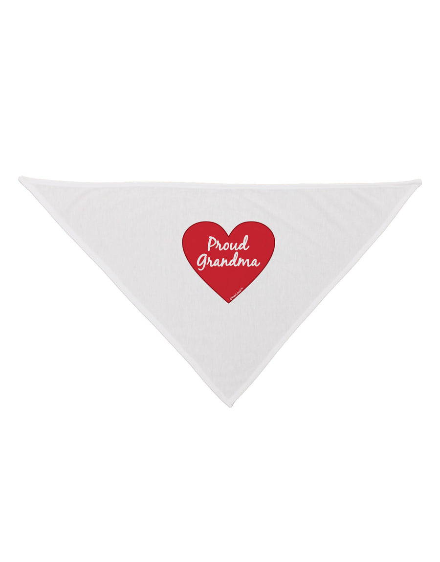 Proud Grandma Heart Dog Bandana 26"-Dog Bandana-TooLoud-White-One-Size-Fits-Most-Davson Sales