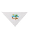 Fun Summer Beach Scene Dog Bandana 26 by TooLoud-Dog Bandana-TooLoud-White-One-Size-Fits-Most-Davson Sales