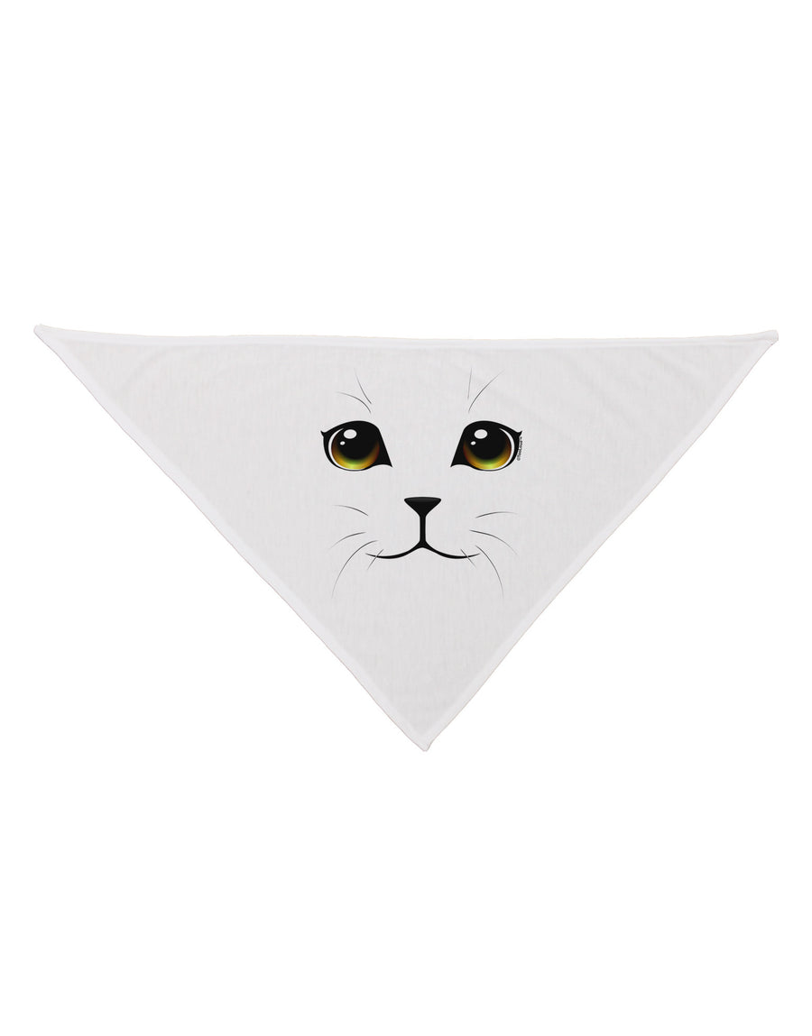 TooLoud Yellow Amber-Eyed Cute Cat Face Dog Bandana 26-Dog Bandana-TooLoud-White-One-Size-Fits-Most-Davson Sales