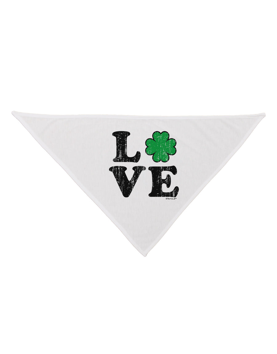 Irish Love - Distressed Dog Bandana 26 by TooLoud-Dog Bandana-TooLoud-White-One-Size-Fits-Most-Davson Sales