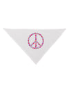 Peace Sign Hearts Dog Bandana 26-Dog Bandana-TooLoud-White-One-Size-Fits-Most-Davson Sales