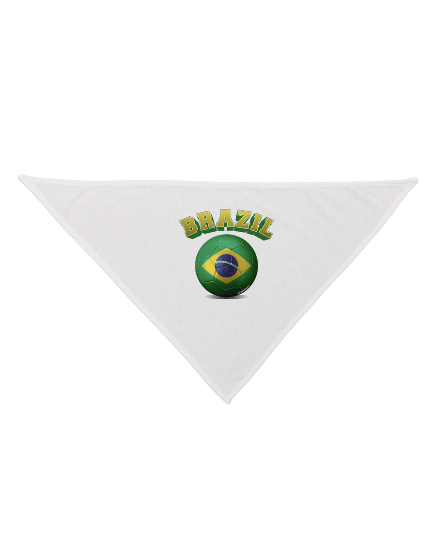 Soccer Ball Flag - Brazil Dog Bandana 26-Dog Bandana-TooLoud-White-One-Size-Fits-Most-Davson Sales