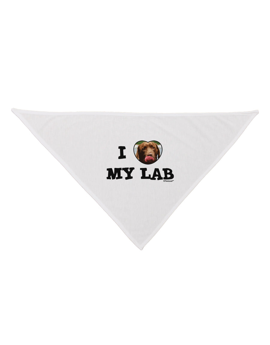 I Heart My Lab Dog Bandana 26-Dog Bandana-TooLoud-White-One-Size-Fits-Most-Davson Sales