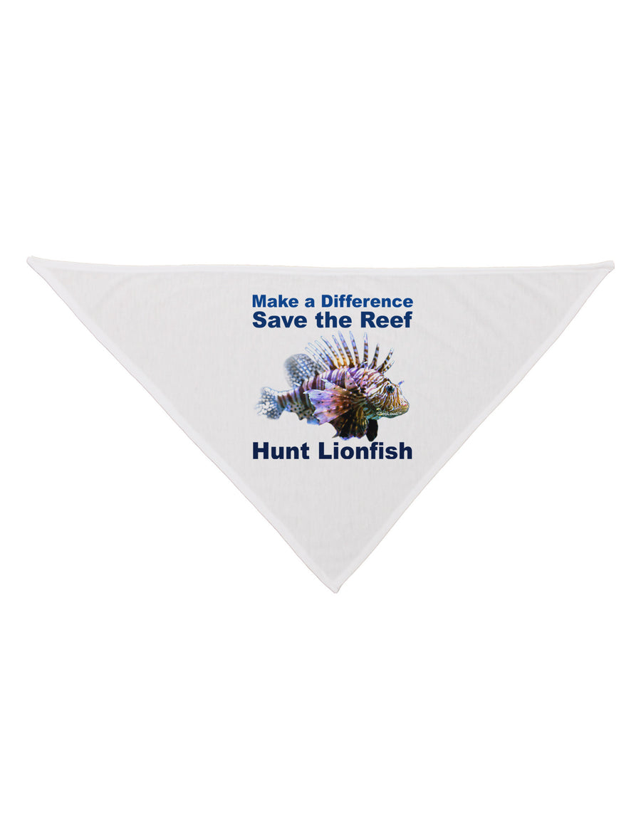 Save the Reef - Hunt Lionfish Dog Bandana 26-Dog Bandana-TooLoud-White-One-Size-Fits-Most-Davson Sales