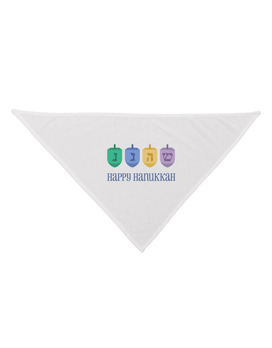 Happy Hanukkah Dreidels Dog Bandana 26-Dog Bandana-TooLoud-White-One-Size-Fits-Most-Davson Sales