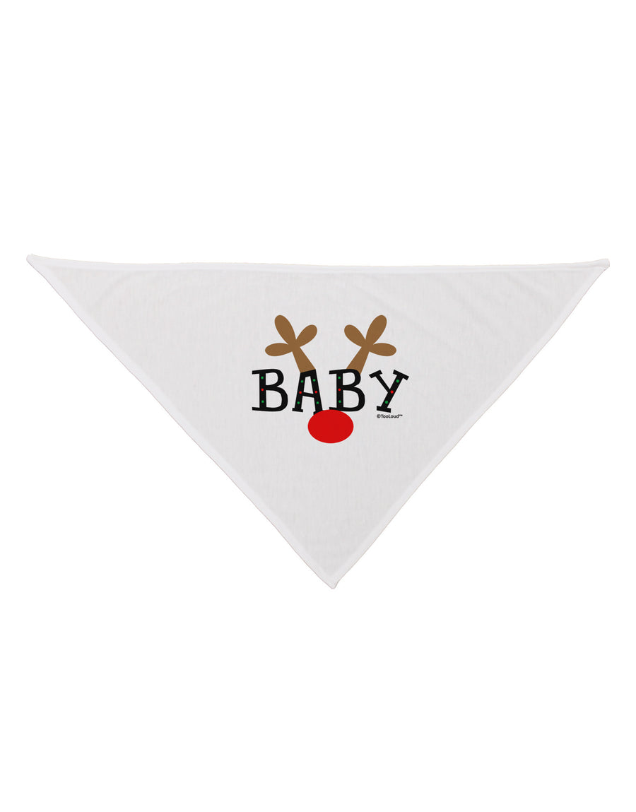 Matching Family Christmas Design - Reindeer - Baby Dog Bandana 26 by TooLoud-Dog Bandana-TooLoud-White-One-Size-Fits-Most-Davson Sales