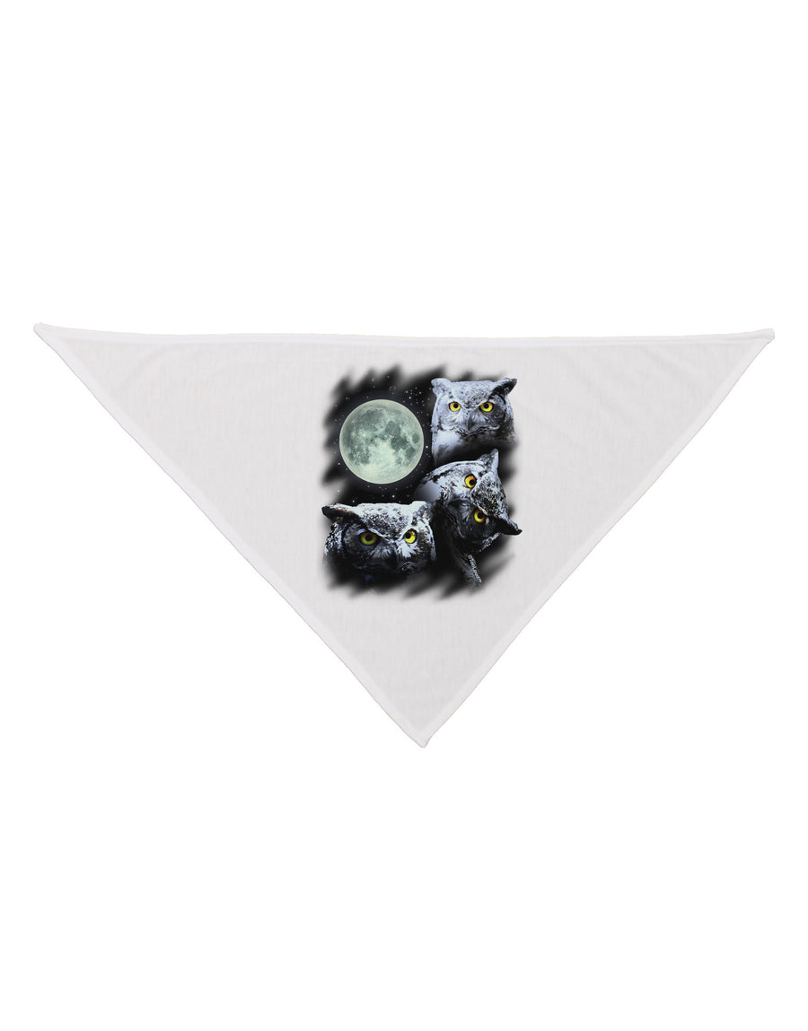 Three Owls and Moon Dog Bandana 26-Dog Bandana-TooLoud-White-One-Size-Fits-Most-Davson Sales