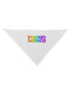 Proud American Rainbow Text Dog Bandana 26 by TooLoud-Dog Bandana-TooLoud-White-One-Size-Fits-Most-Davson Sales