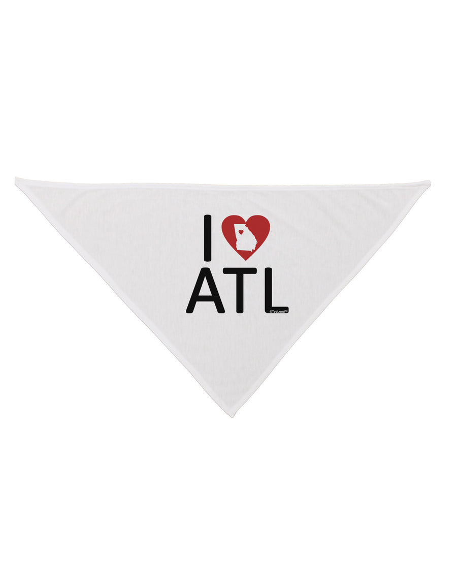 I Heart Atlanta Dog Bandana 26-Dog Bandana-TooLoud-White-One-Size-Fits-Most-Davson Sales