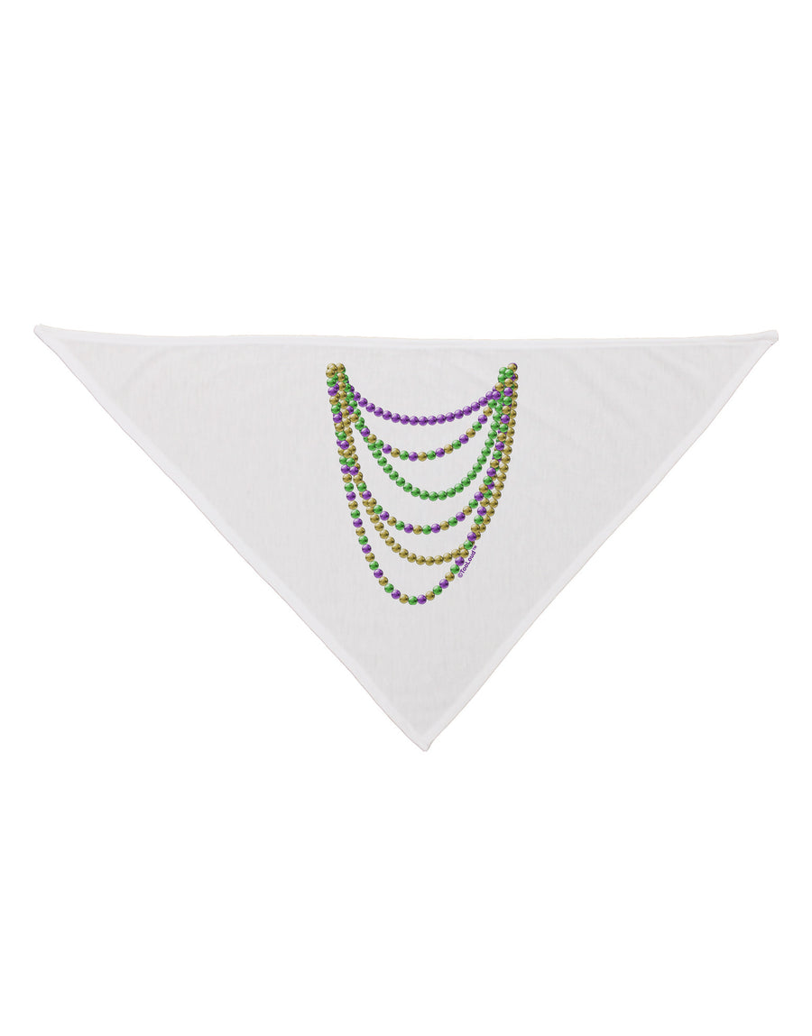 Mardi Gras Beads Necklaces Dog Bandana 26-Dog Bandana-TooLoud-White-One-Size-Fits-Most-Davson Sales