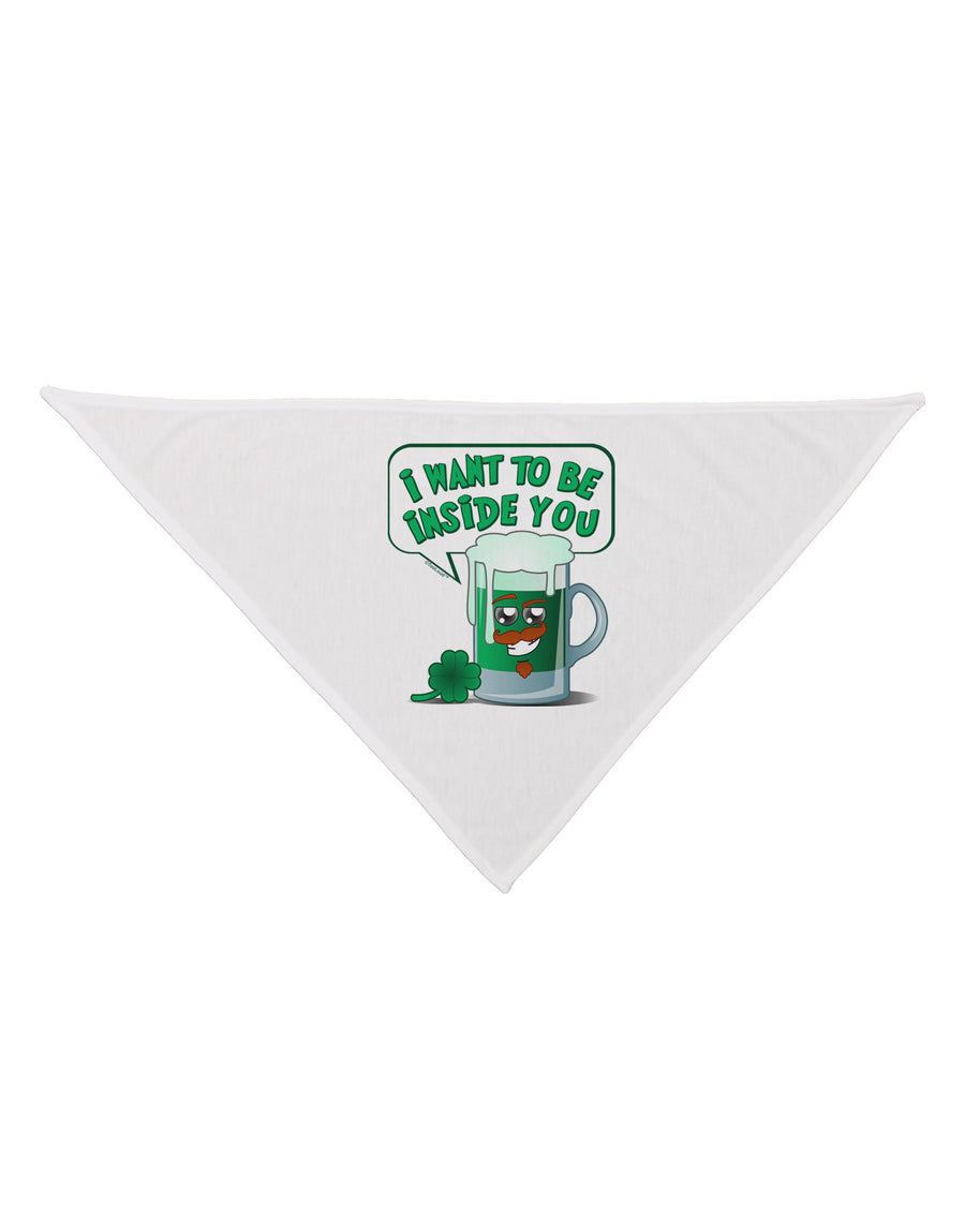 Green Beer - Inside You Dog Bandana 26-Dog Bandana-TooLoud-White-One-Size-Fits-Most-Davson Sales