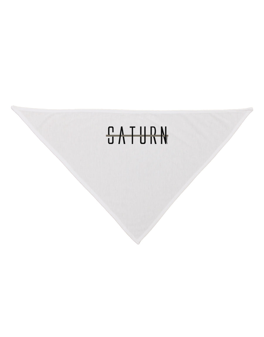 Planet Saturn Text Only Dog Bandana 26-Dog Bandana-TooLoud-White-One-Size-Fits-Most-Davson Sales