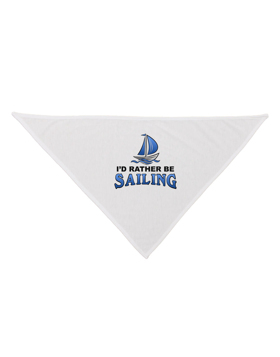 I'd Rather Be Sailing Dog Bandana 26-Dog Bandana-TooLoud-White-One-Size-Fits-Most-Davson Sales