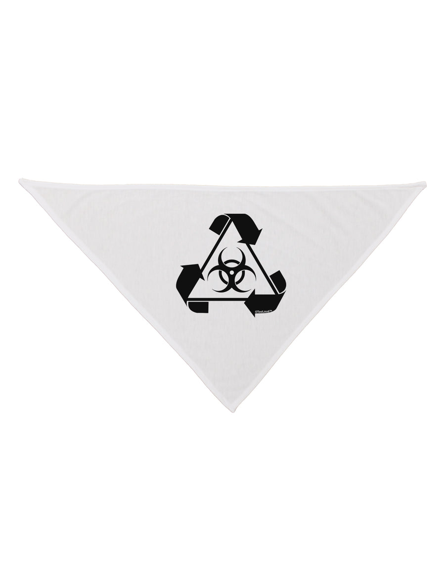 Recycle Biohazard Sign Black and White Dog Bandana 26 by TooLoud-Dog Bandana-TooLoud-White-One-Size-Fits-Most-Davson Sales