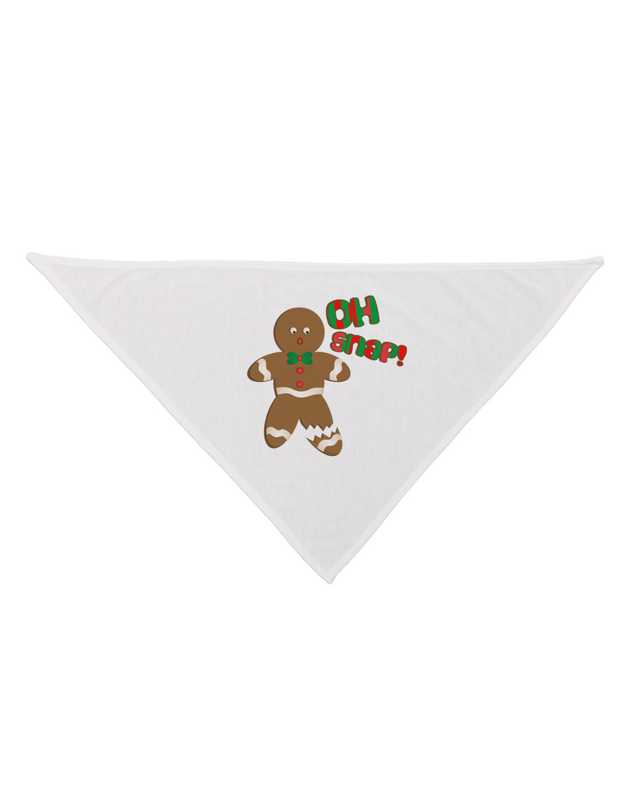 Oh Snap Gingerbread Man Christmas Dog Bandana 26-Dog Bandana-TooLoud-White-One-Size-Fits-Most-Davson Sales