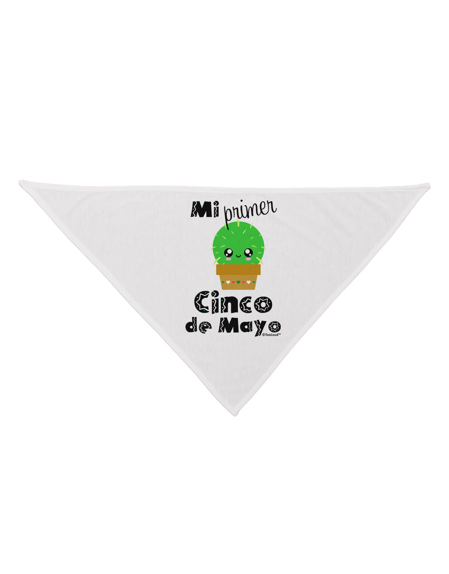 Mi Primer Cinco de Mayo - Cute Cactus Design Dog Bandana 26 by TooLoud-Dog Bandana-TooLoud-White-One-Size-Fits-Most-Davson Sales