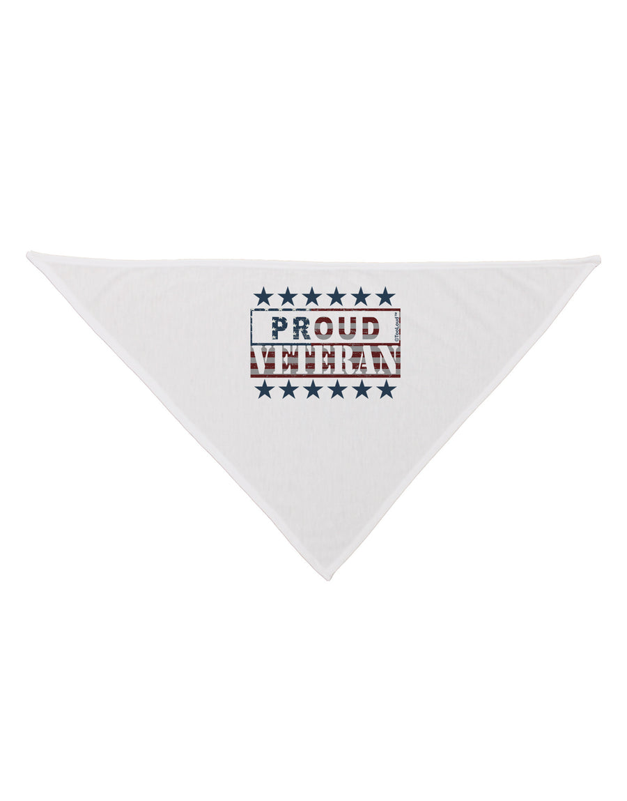 Proud Veteran Flag Dog Bandana 26-Dog Bandana-TooLoud-White-One-Size-Fits-Most-Davson Sales