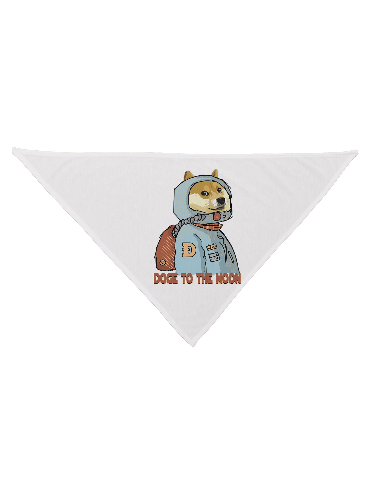 Doge to the Moon Dog Bandana 26 Inch-Dog Bandana-TooLoud-White-One-Size-Fits-Most-Davson Sales