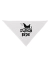 Sleigh Ride BnW Dog Bandana 26-Dog Bandana-TooLoud-White-One-Size-Fits-Most-Davson Sales