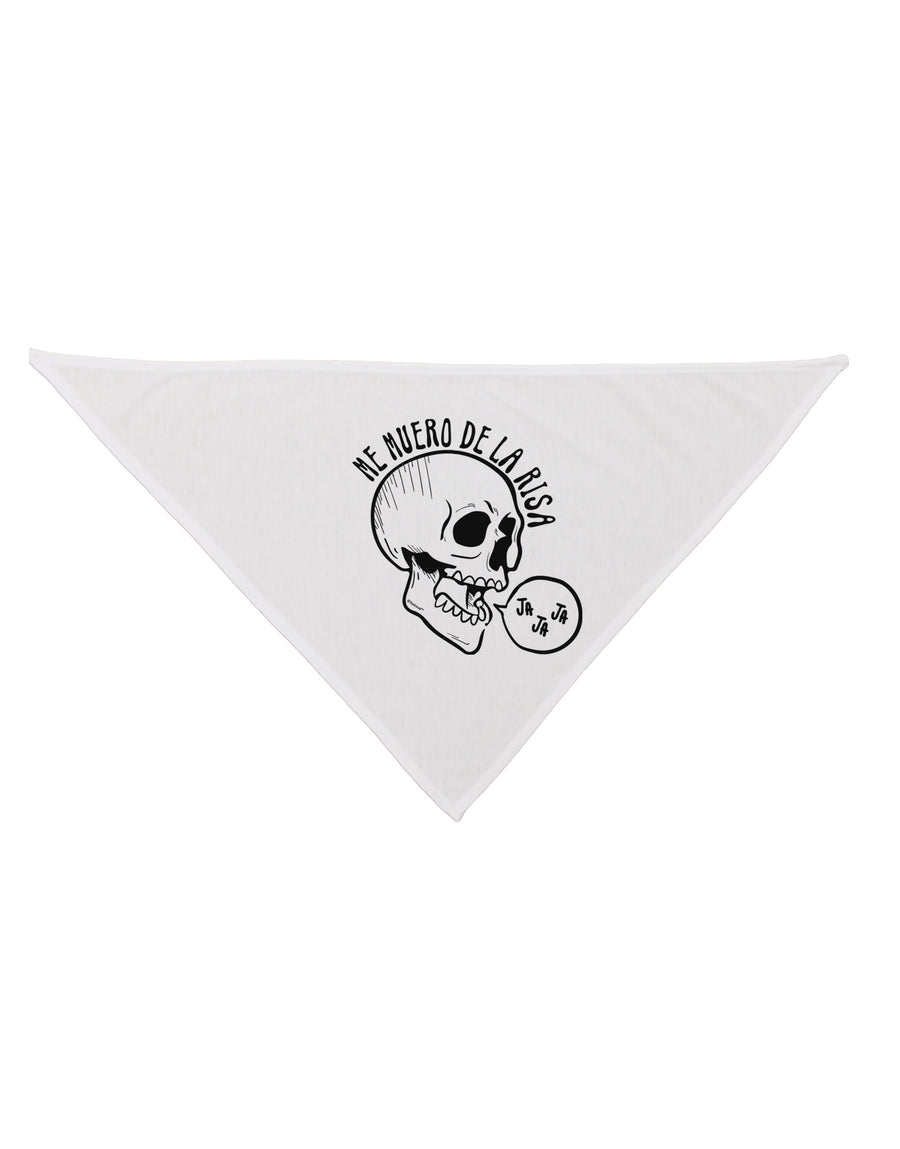 Me Muero De La Risa Skull Dog Bandana 26 Inch-Dog Bandana-TooLoud-White-One-Size-Fits-Most-Davson Sales