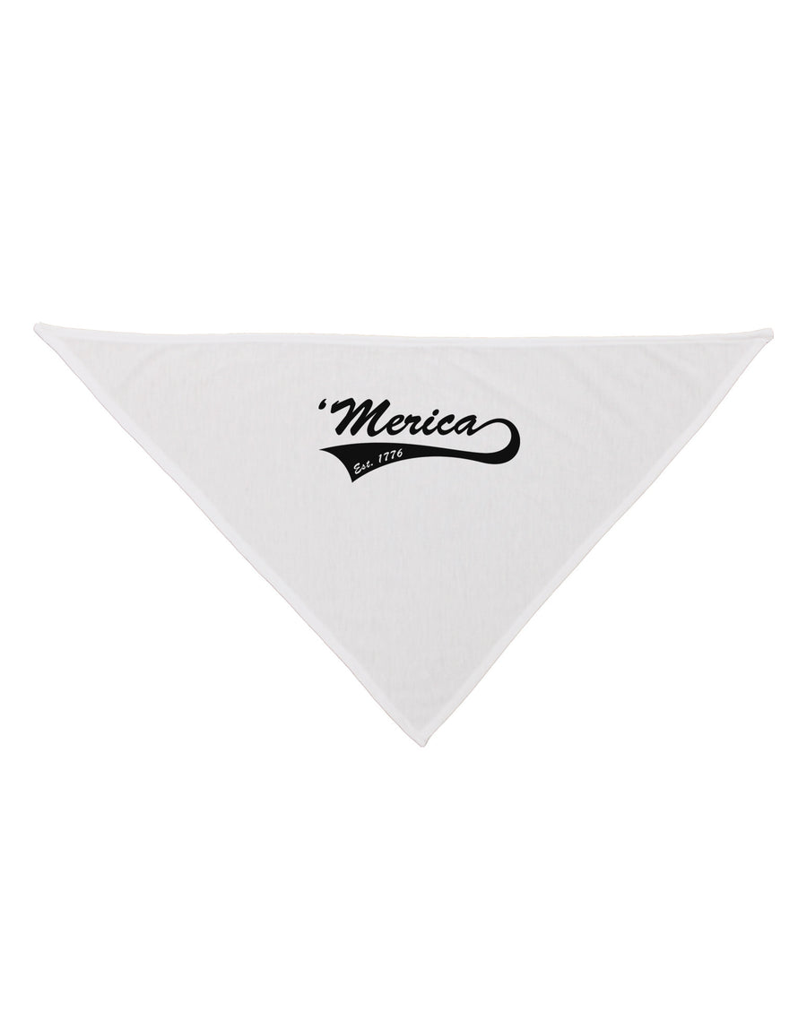 Merica Established 1776 Dog Bandana 26 by TooLoud-Dog Bandana-TooLoud-White-One-Size-Fits-Most-Davson Sales