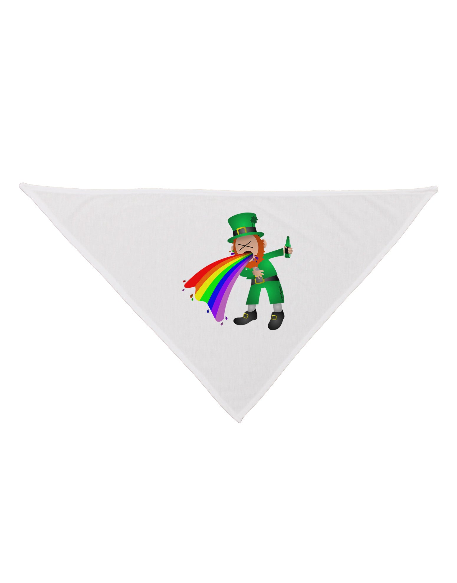 Puking Rainbow Leprechaun Dog Bandana 26-Dog Bandana-TooLoud-White-One-Size-Fits-Most-Davson Sales