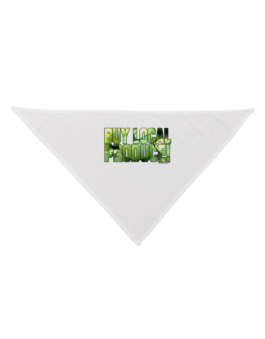 Buy Local - Green Tomatoes Text Dog Bandana 26-Dog Bandana-TooLoud-White-One-Size-Fits-Most-Davson Sales