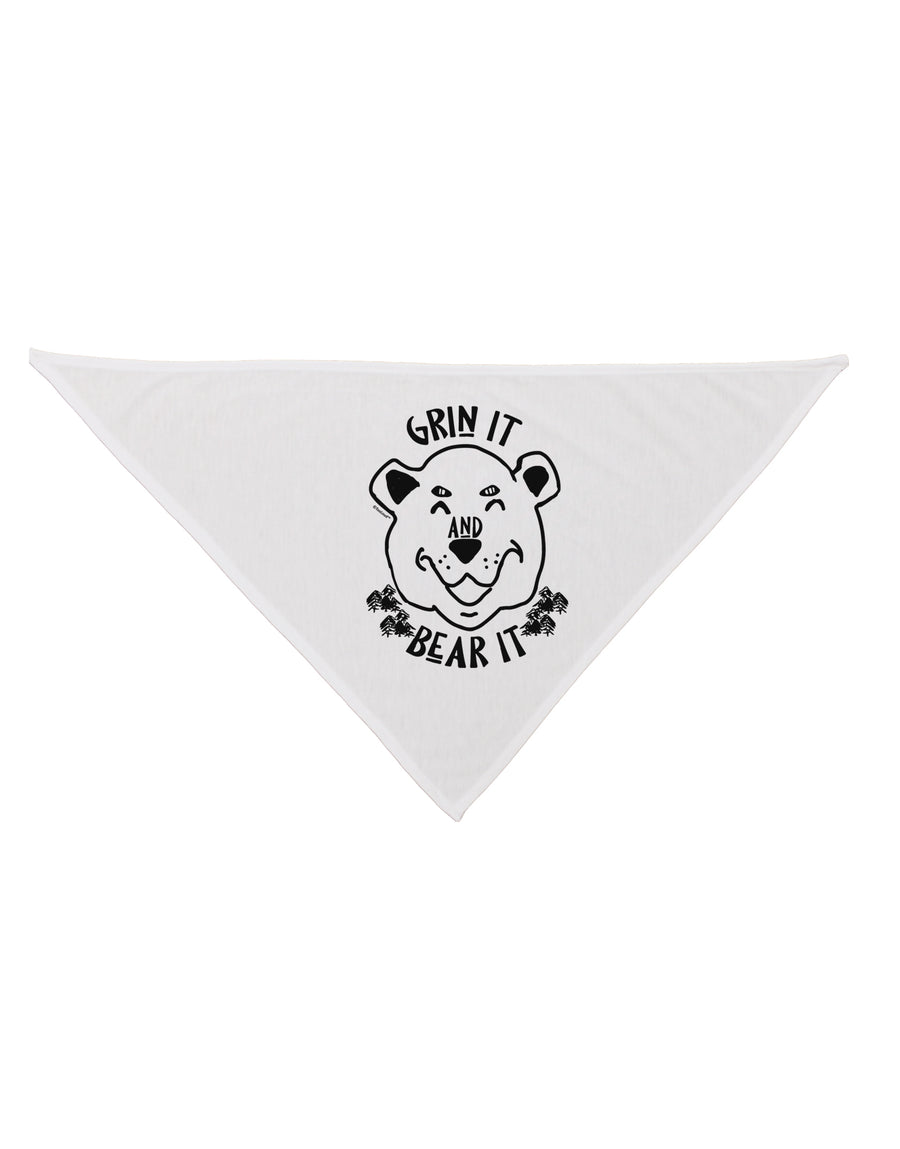 Grin and bear it Dog Bandana 26 Inch-Dog Bandana-TooLoud-White-One-Size-Fits-Most-Davson Sales
