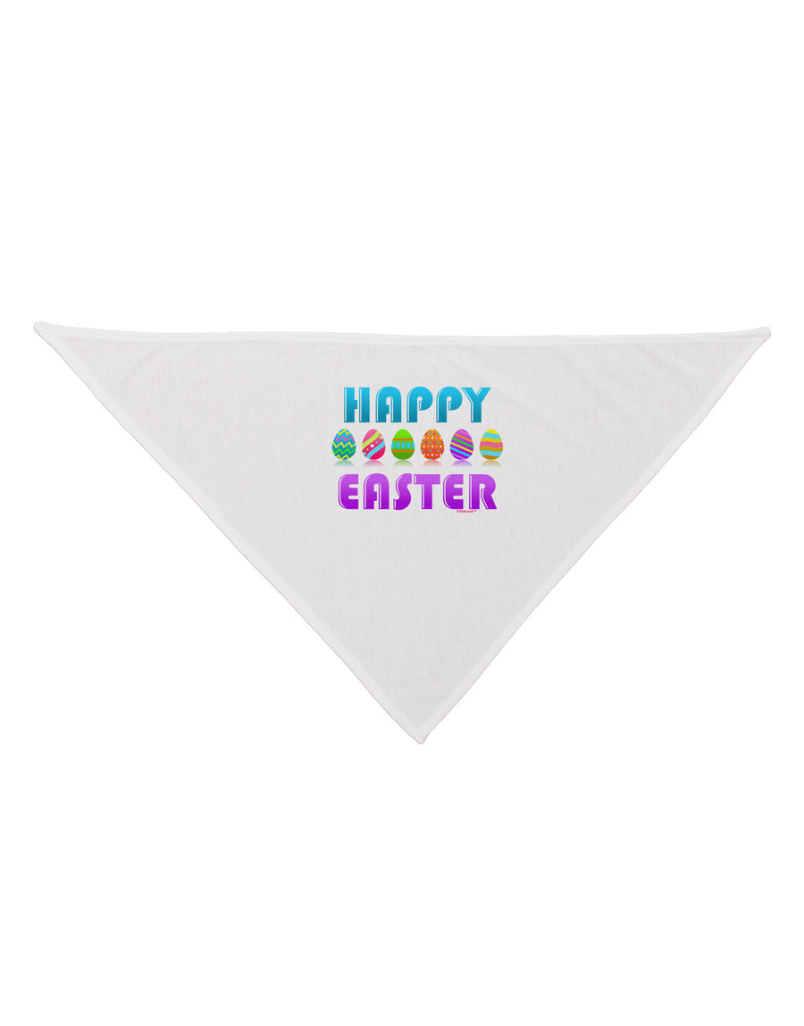 Happy Easter Decorated Eggs Dog Bandana 26-Dog Bandana-TooLoud-White-One-Size-Fits-Most-Davson Sales