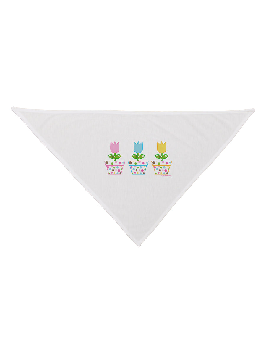 Three Easter Tulips Dog Bandana 26 by TooLoud-Dog Bandana-TooLoud-White-One-Size-Fits-Most-Davson Sales