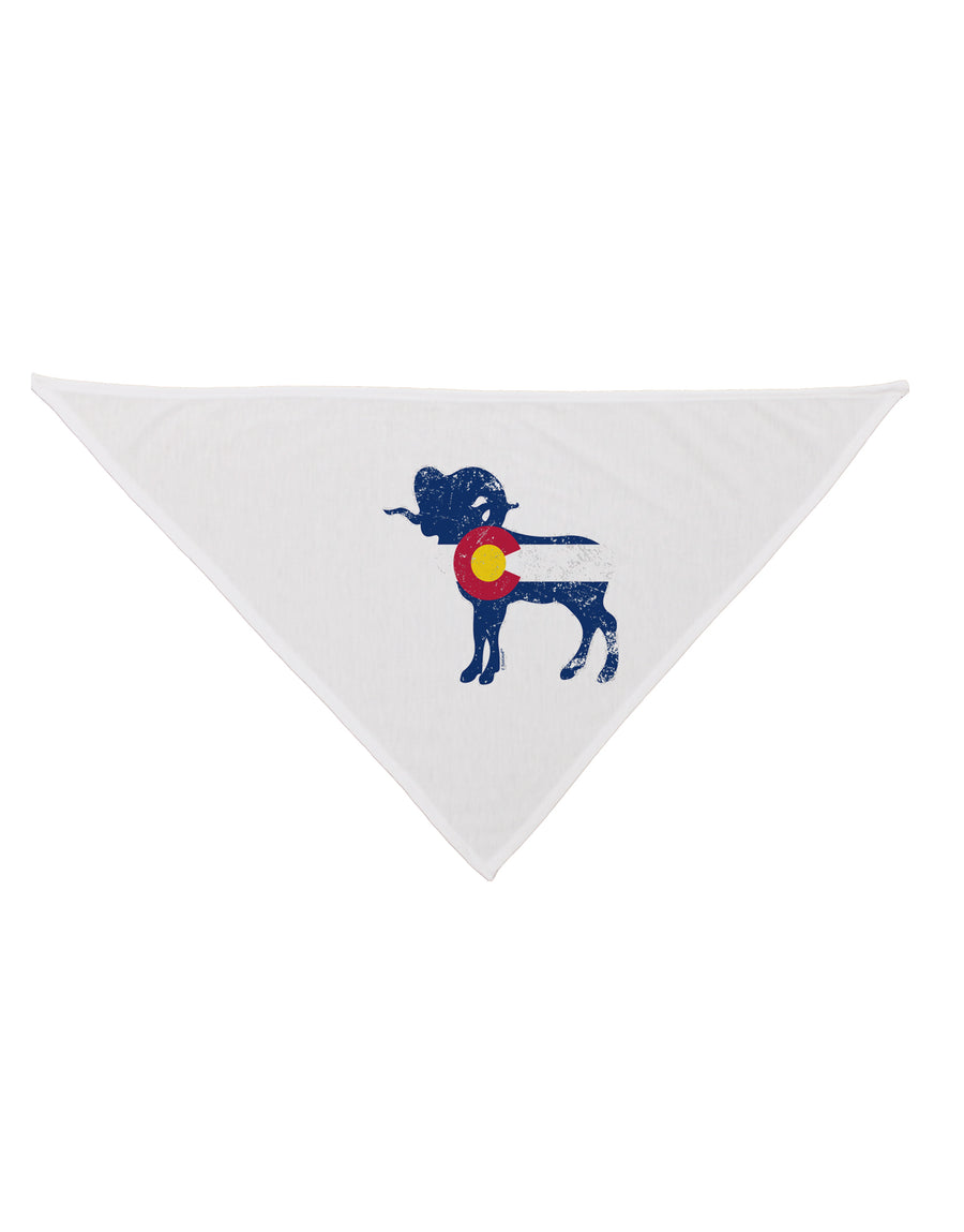 Grunge Rocky Mountain Bighorn Sheep Flag Dog Bandana 26 Inch-Dog Bandana-TooLoud-White-One-Size-Fits-Most-Davson Sales