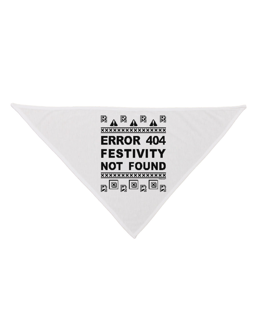 Error 404 Festivity Not Found Dog Bandana 26&#x22; by-Dog Bandana-TooLoud-White-One-Size-Fits-Most-Davson Sales