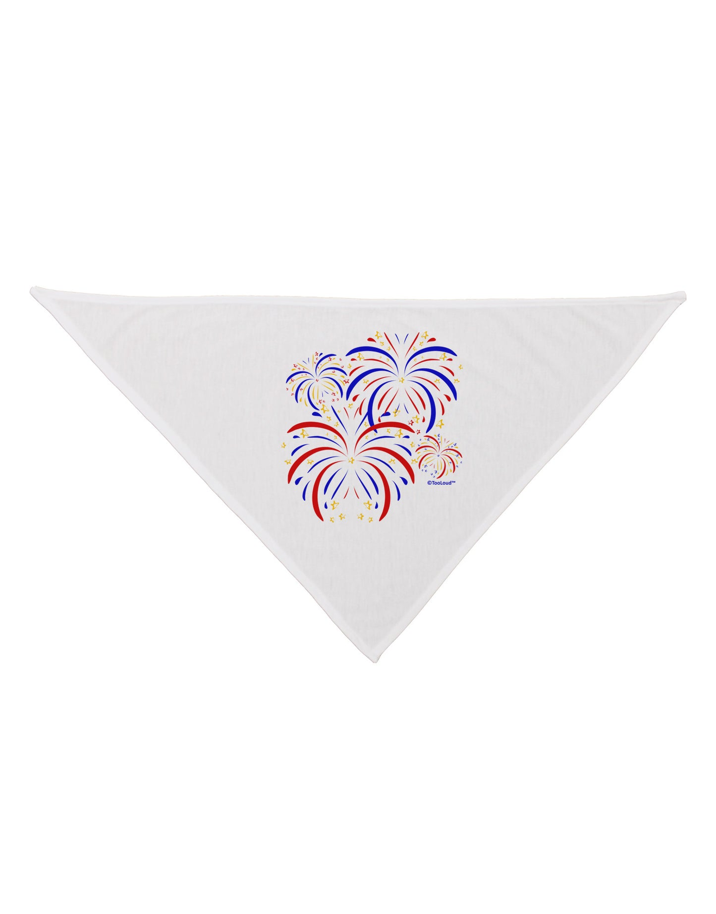 Patriotic Fireworks with Bursting Stars Dog Bandana 26 by TooLoud-Dog Bandana-TooLoud-White-One-Size-Fits-Most-Davson Sales