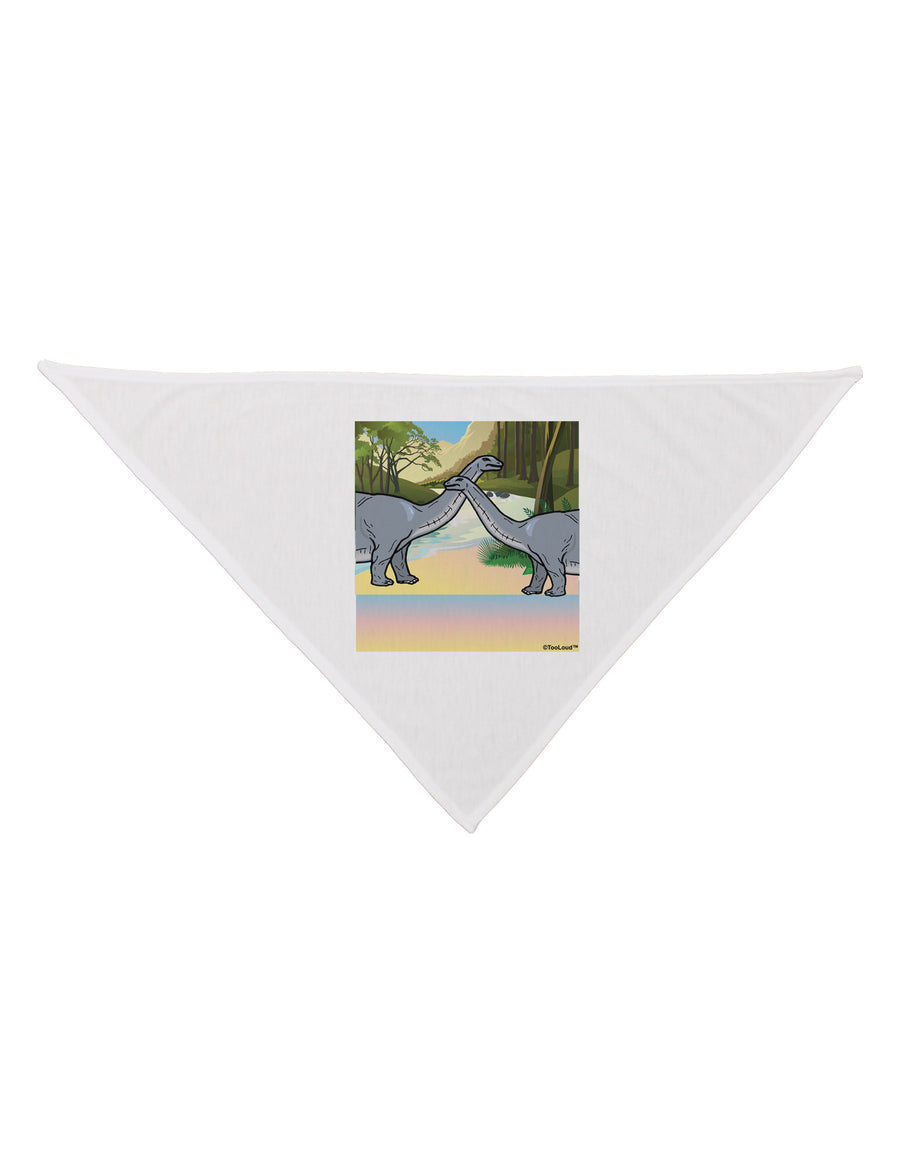 Diplodocus Longus - Without Name Dog Bandana 26"-Dog Bandana-TooLoud-White-One-Size-Fits-Most-Davson Sales