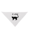 I Like Cat Silhouette Design Dog Bandana 26 by TooLoud-Dog Bandana-TooLoud-White-One-Size-Fits-Most-Davson Sales