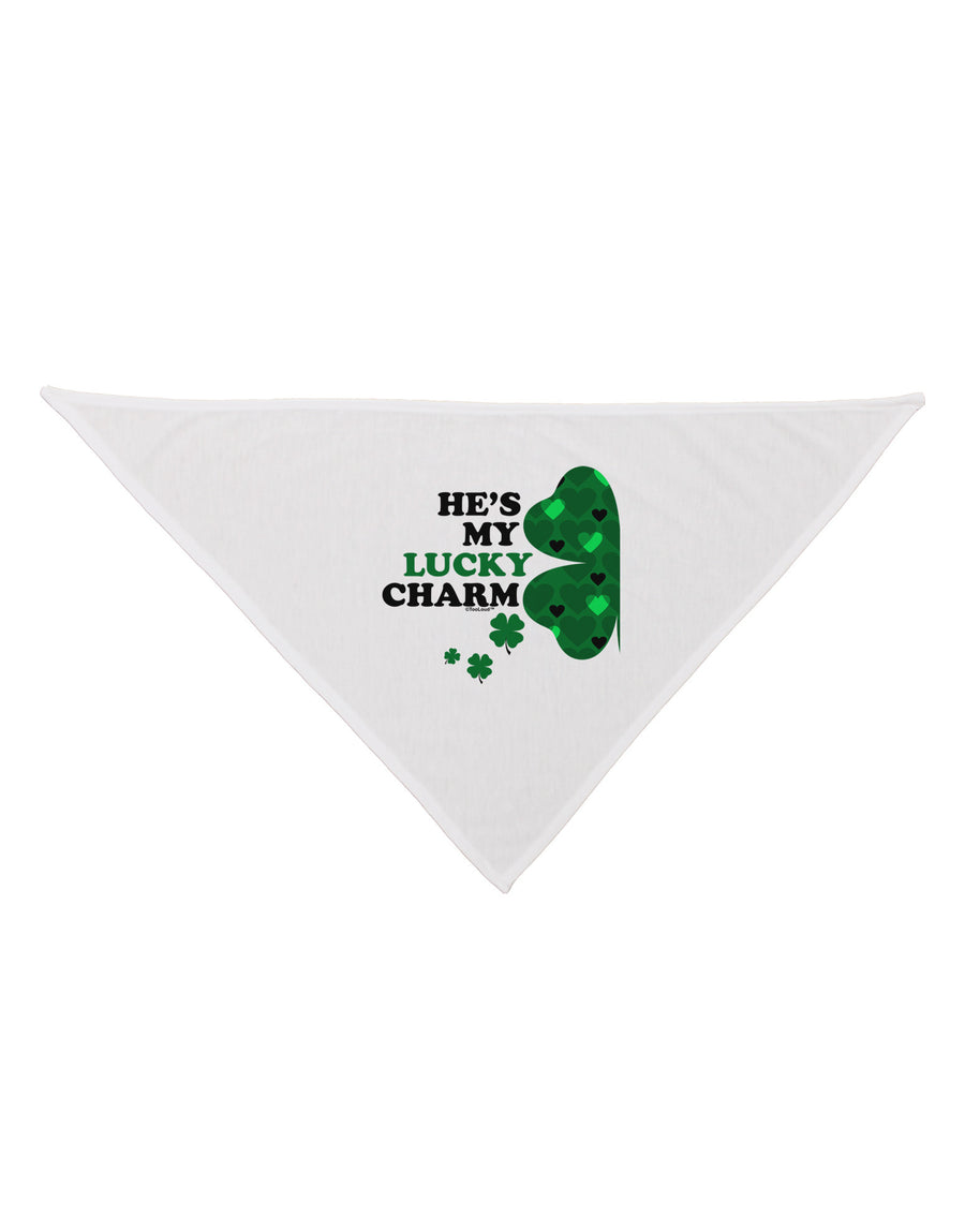 He's My Lucky Charm - Left Dog Bandana 26-Dog Bandana-TooLoud-White-One-Size-Fits-Most-Davson Sales