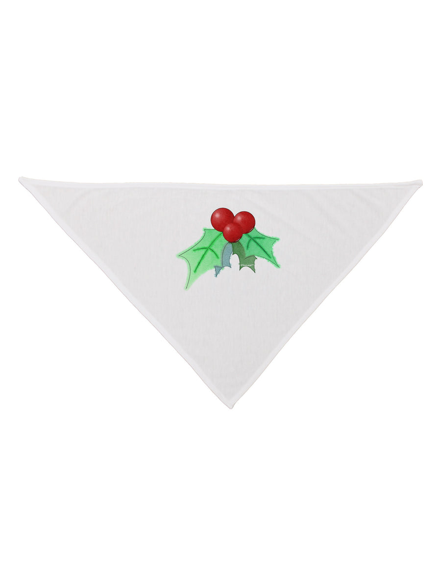 Holly Watercolor Dog Bandana 26-Dog Bandana-TooLoud-White-One-Size-Fits-Most-Davson Sales