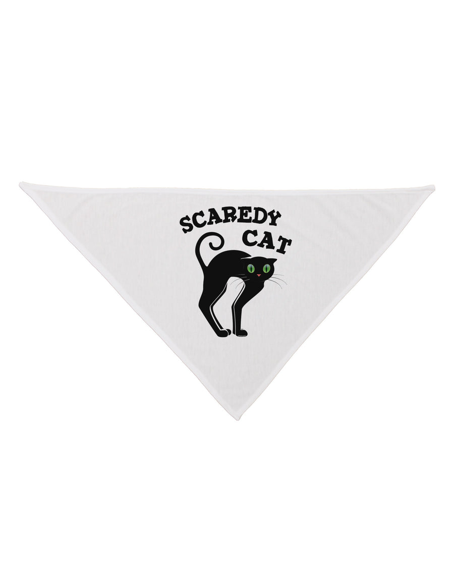 Cute Scaredy Cat Black Cat Halloween Dog Bandana 26-Dog Bandana-TooLoud-White-One-Size-Fits-Most-Davson Sales