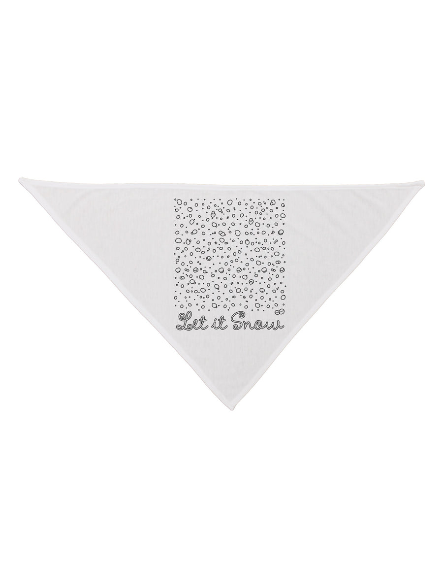 Let It Snow Falling Snowflakes - Christmas Dog Bandana 26-Dog Bandana-TooLoud-White-One-Size-Fits-Most-Davson Sales