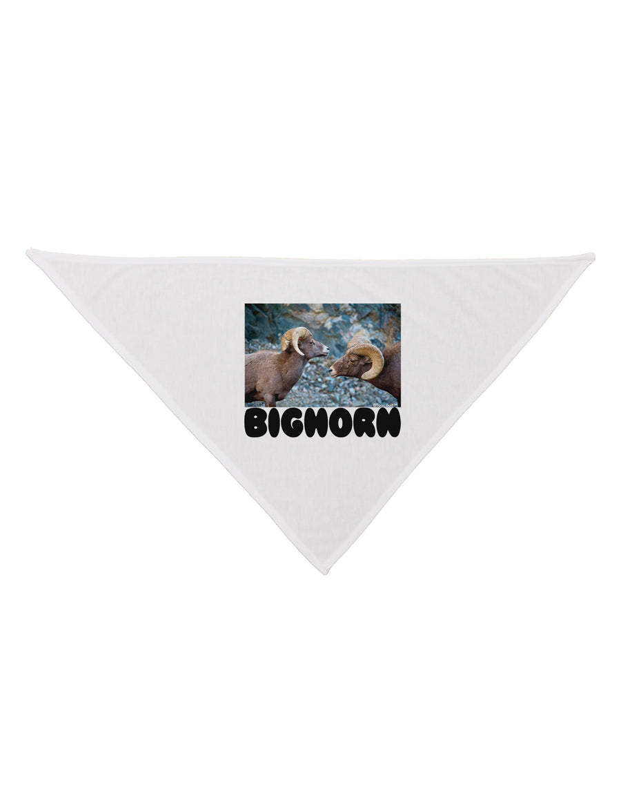 Two Bighorn Rams Text Dog Bandana 26-Dog Bandana-TooLoud-White-One-Size-Fits-Most-Davson Sales