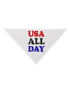 USA All Day - Distressed Patriotic Design Dog Bandana 26 by TooLoud-Dog Bandana-TooLoud-White-One-Size-Fits-Most-Davson Sales