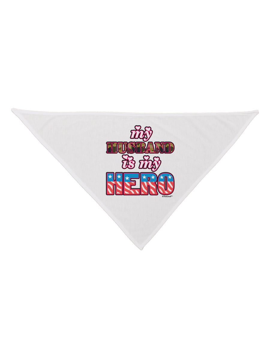 My Husband is My Hero - Armed Forces Dog Bandana 26 by TooLoud-Dog Bandana-TooLoud-White-One-Size-Fits-Most-Davson Sales