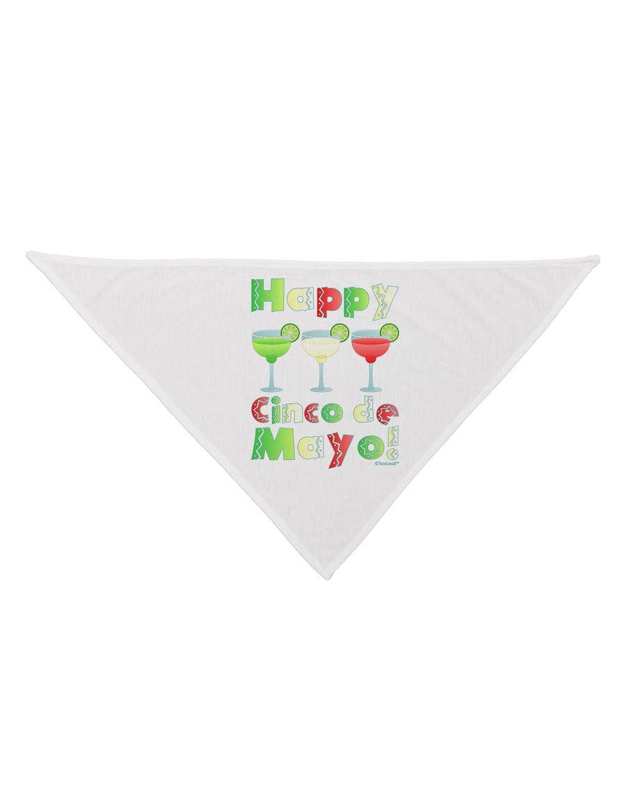 Margaritas - Mexican Flag Colors - Happy Cinco de Mayo Dog Bandana 26 by TooLoud-Dog Bandana-TooLoud-White-One-Size-Fits-Most-Davson Sales