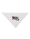 Matching Mr and Mrs Design - Mrs Bow Dog Bandana 26 by TooLoud-Dog Bandana-TooLoud-White-One-Size-Fits-Most-Davson Sales
