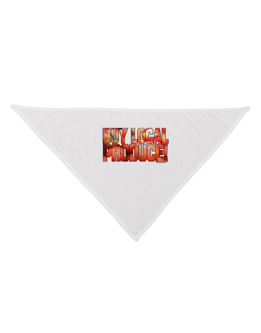 Buy Local Produce Tomatoes Text Dog Bandana 26-Dog Bandana-TooLoud-White-One-Size-Fits-Most-Davson Sales