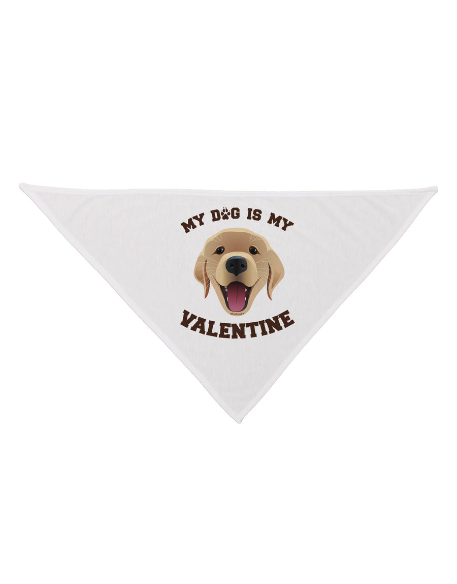 My Dog is my Valentine Gold Yellow Dog Bandana 26-Dog Bandana-TooLoud-White-One-Size-Fits-Most-Davson Sales